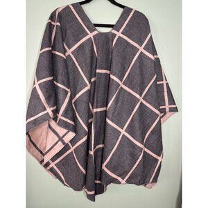 Moss Rose Women Reversible Poncho Soft Warm Sweater New With Tags Cozy Layering